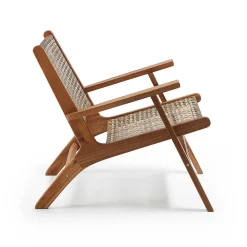 Wohnen Sessel<Akazie Holzsessel mit Rattan Geflecht - Foglia