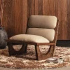 Wohnen Sessel<Akazienholz Sessel in Beige Boucle - Uriscano