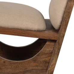 Wohnen Sessel<Akazienholz Sessel in Beige Boucle - Uriscano