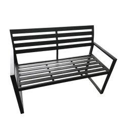 Wohnen Sitzbank<Aluminium Gartenbank mit Armlehnen - Calbanyara