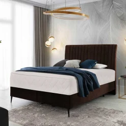 Wohnen Betten<Amerikanisches Bett - Boxspring - in Dunkelbraun - Pianona
