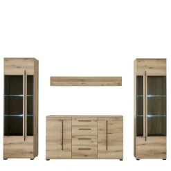Wohnen Wohnwände<Anbauwand Möbel Set - Brocus (vierteilig)