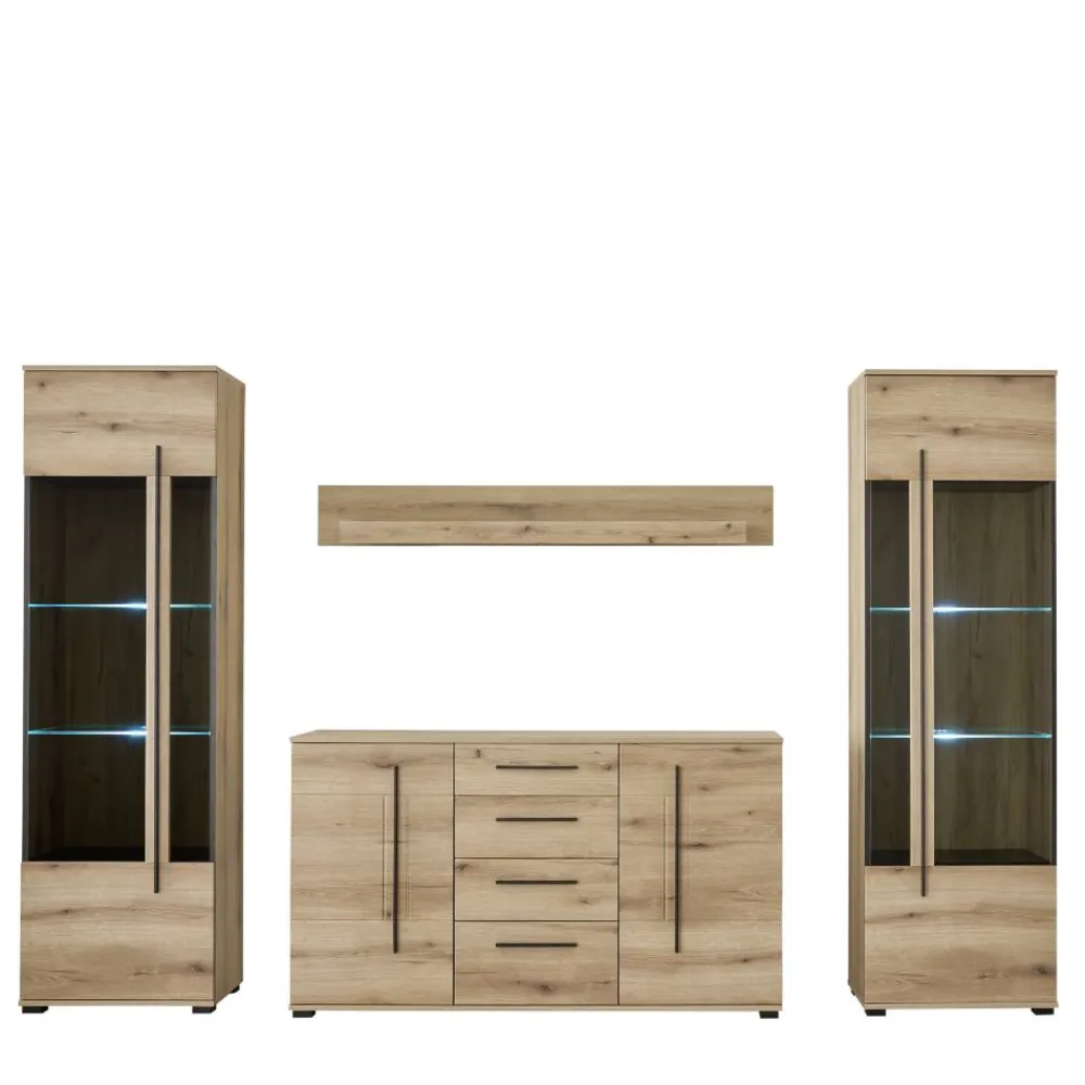 Wohnen Wohnwände<Anbauwand Möbel Set - Brocus (vierteilig)