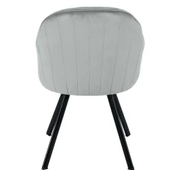 Wohnen Stühle<Armlehenstühle in Silber Grau - Ashento (2er Set)