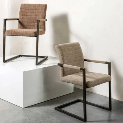 Wohnen Sessel<Armlehnen Freischwinger in Beige - Sentata (2er Set)