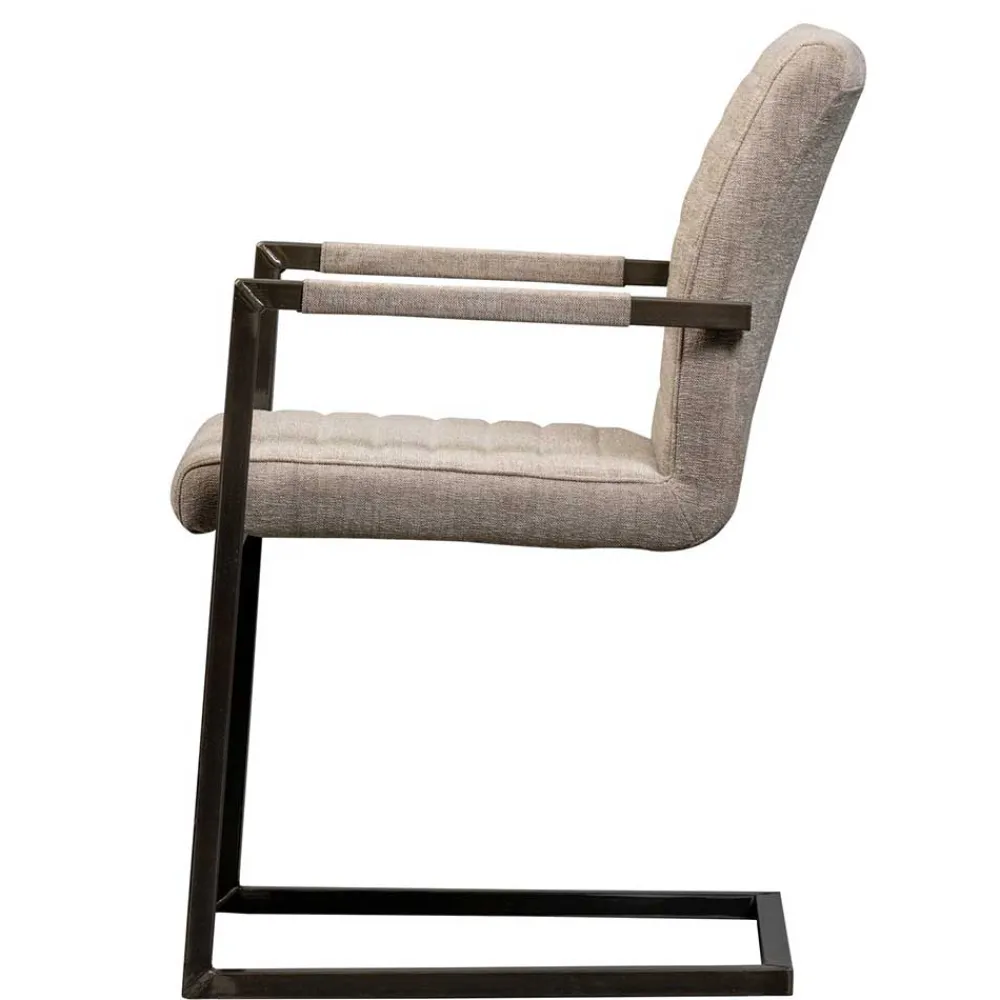 Wohnen Sessel<Armlehnen Freischwinger in Beige - Sentata (2er Set)