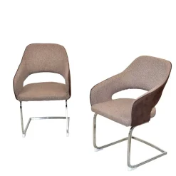 Wohnen Sessel<Armlehnen Schwingstühle in Braun - Rene (2er Set)