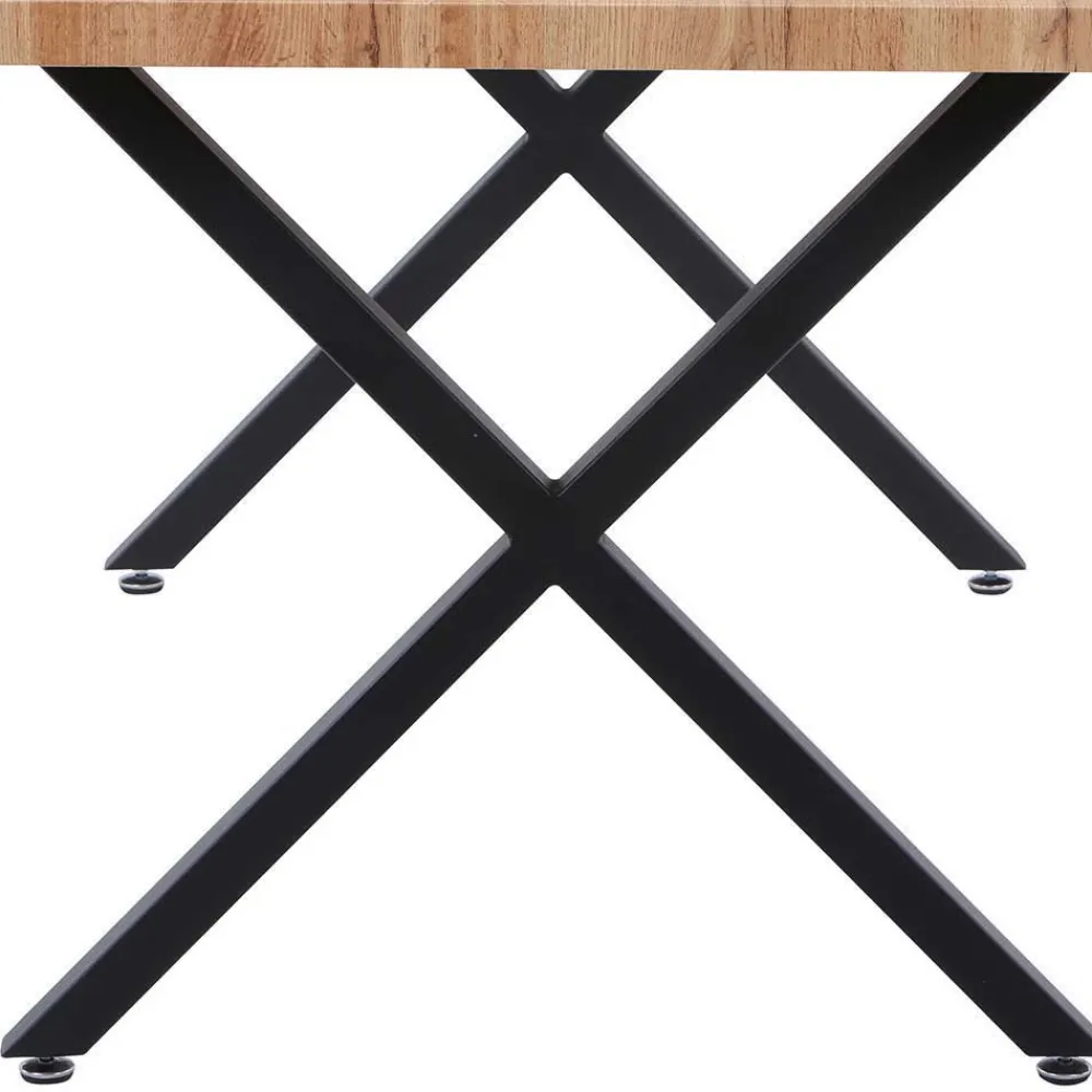 Wohnen Sitzgruppe<Armlehnenstühle & X-Fuß Esstisch - Closer (fünfteilig)