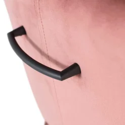 Wohnen Stühle<Armlehnenstuhl in Altrosa Samt - Flawia (2er Set)