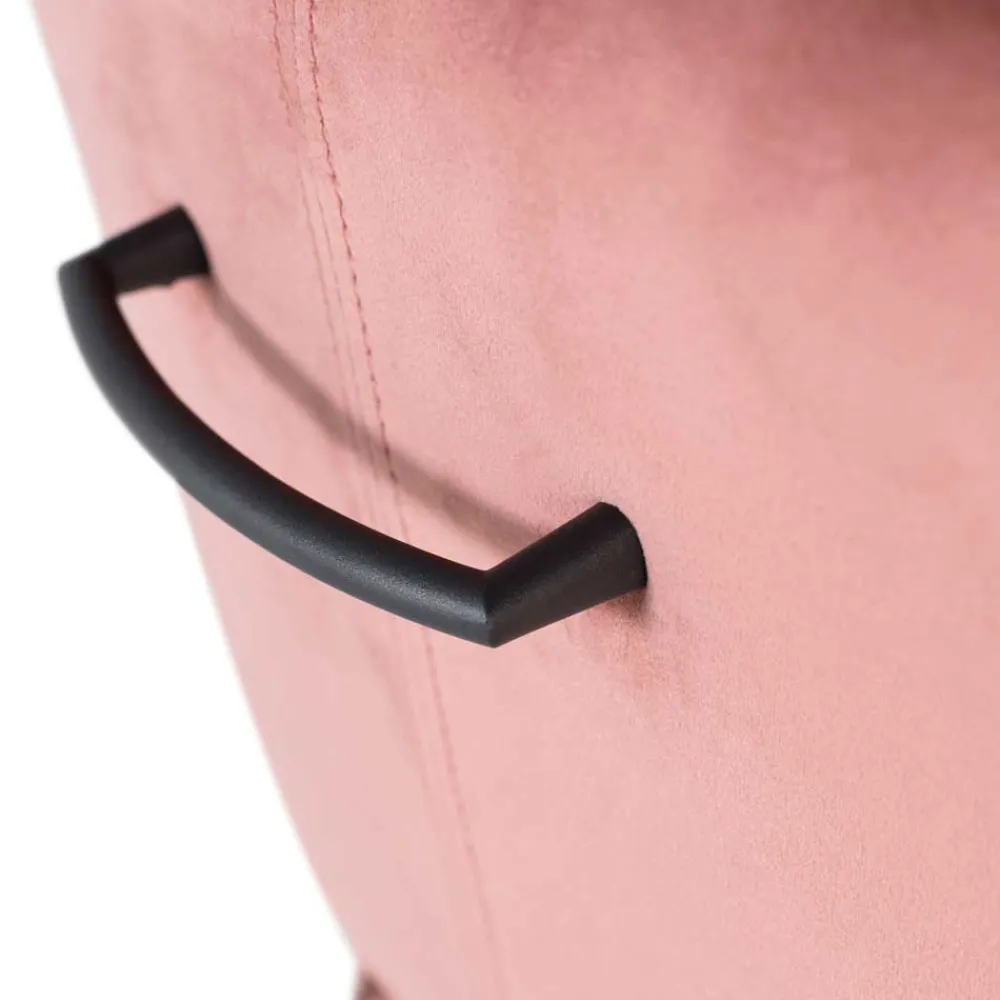 Wohnen Stühle<Armlehnenstuhl in Altrosa Samt - Flawia (2er Set)