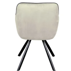 Wohnen Stühle<Armlehner Polsterstuhl in Creme Samt - Pape