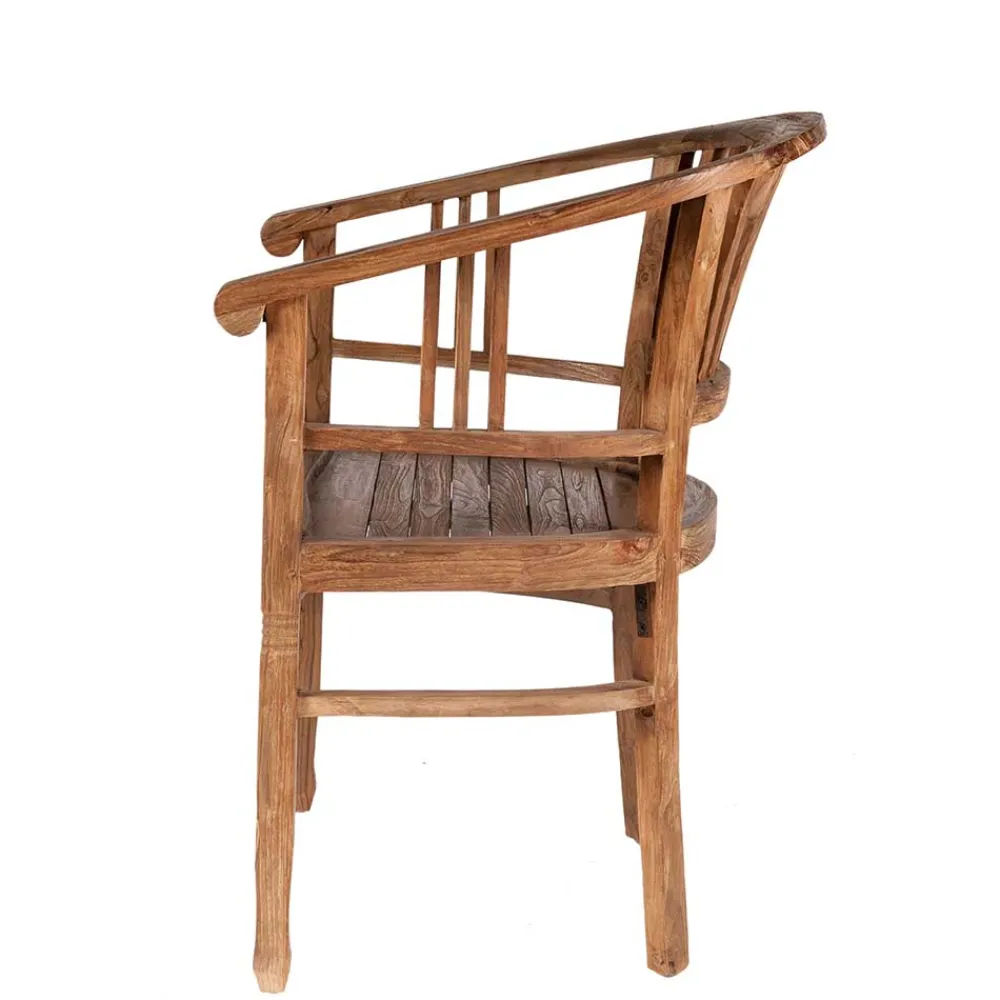 Wohnen Stühle<Armlehnstuhl Mangato aus Teak Recyclingholz