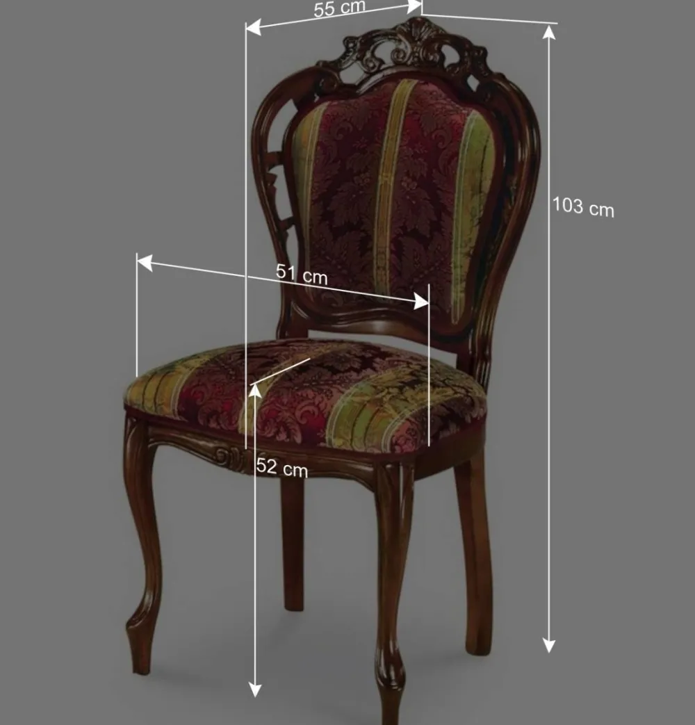 Wohnen Stühle<Aufwändig gestalteter Esstischstuhl Magari im Barock Stil