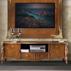 Wohnen Wohnwände<Ausgefallene TV Wohnwand Möbel Set - Carlenna (vierteilig)