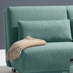 Wohnen Betten|Sofas<Ausziehsofa in Petrol & Eiche - Olzaia