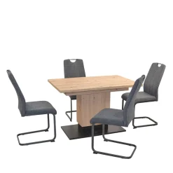 Wohnen Sitzgruppe<Ausziehtisch & Freischwinger Set - Glade (fünfteilig)