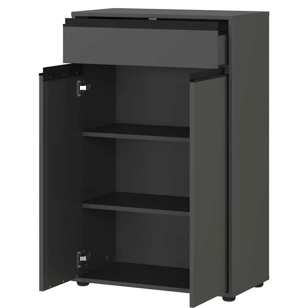 Wohnen Highboards<Bad Vertiko in Dunkelgrau - Rufu