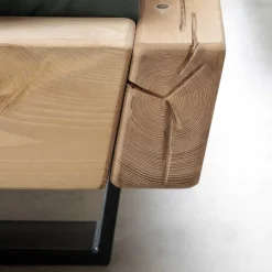 Wohnen Betten<Balkenbett aus Kiefer mit LED Beleuchtung - Enjta