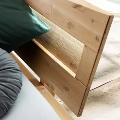 Wohnen Betten<Balkenbett aus Kiefer mit LED Beleuchtung - Enjta
