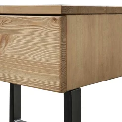 Wohnen Betten<Balkenbett aus Kiefer mit LED Beleuchtung - Enjta