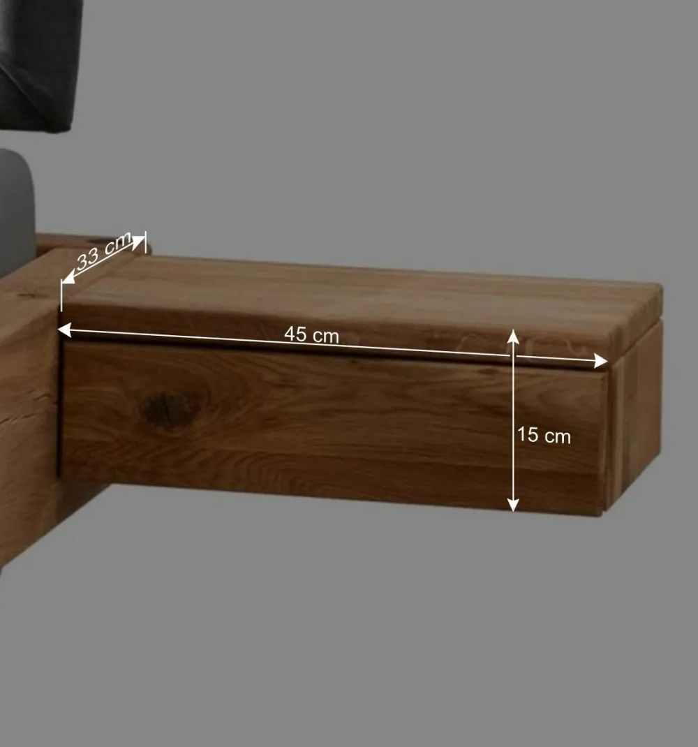 Wohnen Betten<Balkenbett in Schwebeoptik mit Wangengestell - Dominico