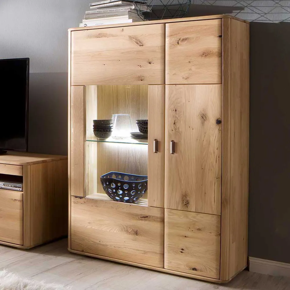 Wohnen Highboards<Balkeneiche Highboard 2-türig - Destal