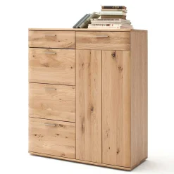 Wohnen Highboards<Balkeneiche Kombikommode mit 4 Schubladen - Mabasa
