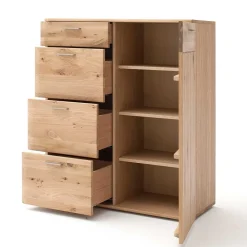 Wohnen Highboards<Balkeneiche Kombikommode mit 4 Schubladen - Mabasa
