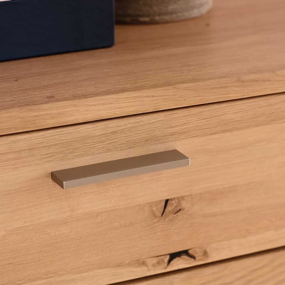 Wohnen Highboards<Balkeneiche Kombikommode mit 4 Schubladen - Mabasa