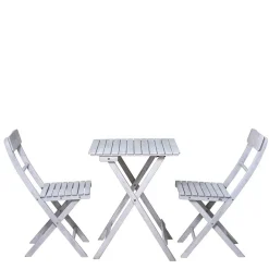 Wohnen Sitzgruppe<Balkon Sitzgruppe in Grey Wash - Paisly (dreiteilig)