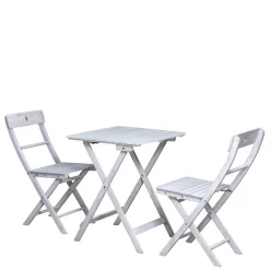 Wohnen Sitzgruppe<Balkon Sitzgruppe in Grey Wash - Paisly (dreiteilig)