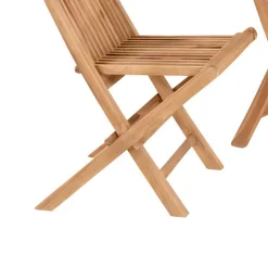 Wohnen Sitzgruppe<Balkon Tischgruppe aus Teak Massivholz - Senvelita (dreiteilig)