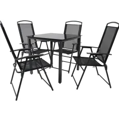 Wohnen Sitzgruppe<Balkon-Tischgruppe für 4 Personen - Crimas (fünfteilig)