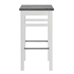 Wohnen Tische<Bar Tischgruppe in Weiß und Grau - Mantryna (dreiteilig)
