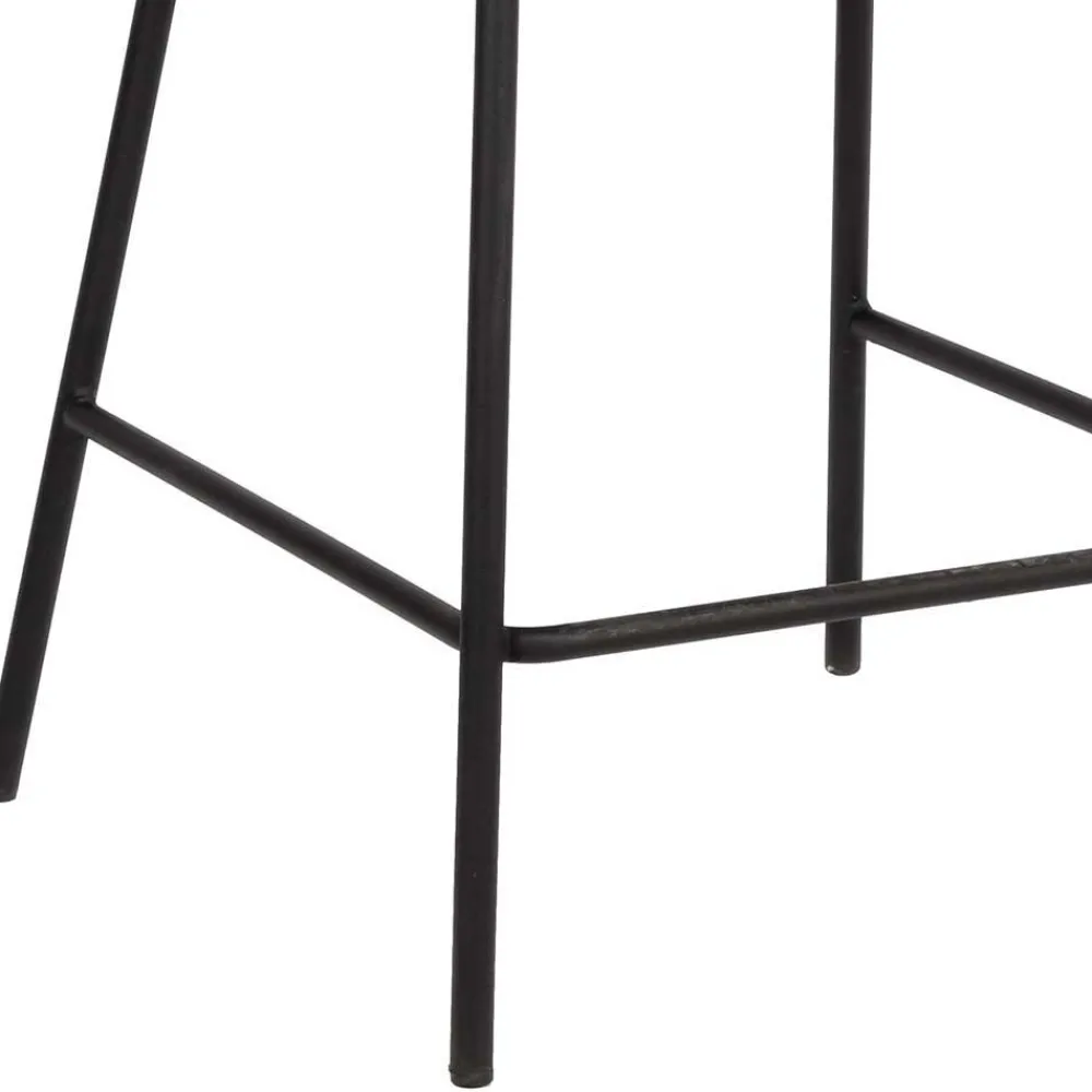Wohnen Hocker<Barhocker mit Armlehnen aus Cord Rost Braun - Benede (2er Set)