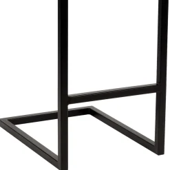Wohnen Hocker<Barhocker mit Lehne aus Strukturstoff Anthrazit - Talyteo (2er Set)