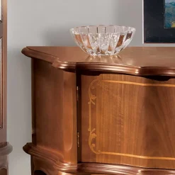 Wohnen Tv & Hifi-Möbel|Lowboards<Barock Lowboard für Fernseher Dentro in Nussbaumfarben