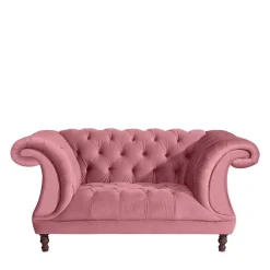 Wohnen Sessel<Barock Style Big Sessel in Rosa Samtvelours - Clewono