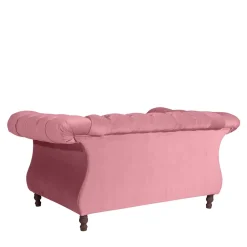 Wohnen Sessel<Barock Style Big Sessel in Rosa Samtvelours - Clewono