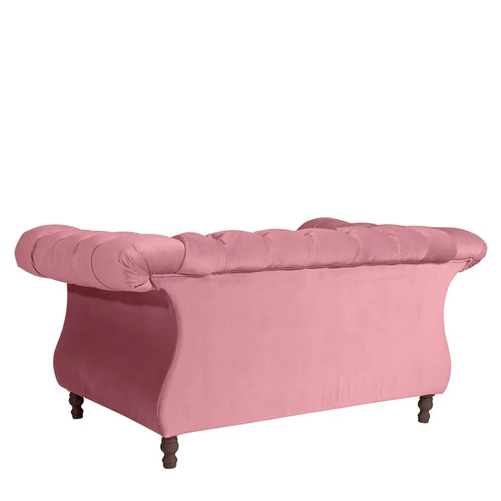 Wohnen Sessel<Barock Style Big Sessel in Rosa Samtvelours - Clewono