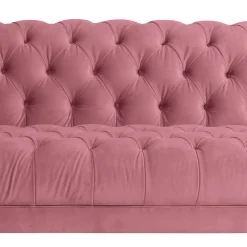 Wohnen Sessel<Barock Style Big Sessel in Rosa Samtvelours - Clewono