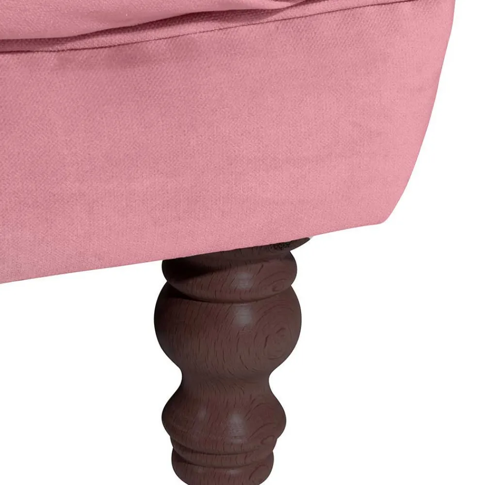 Wohnen Sessel<Barock Style Big Sessel in Rosa Samtvelours - Clewono