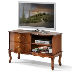 Wohnen Tv & Hifi-Möbel|Lowboards<Barock TV Schrank in Nussbaumfarben - Motiz