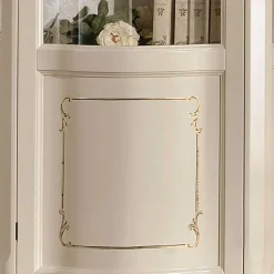 Wohnen Vitrinen<Barockstil Vitrine in Weiß & Gold - Datalera