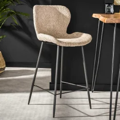 Wohnen Hocker<Barstühle in Beige Boucle - Vilvia (4er Set)