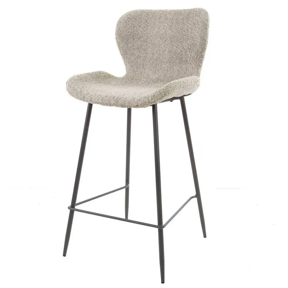 Wohnen Hocker<Barstühle in Beige Boucle - Vilvia (4er Set)