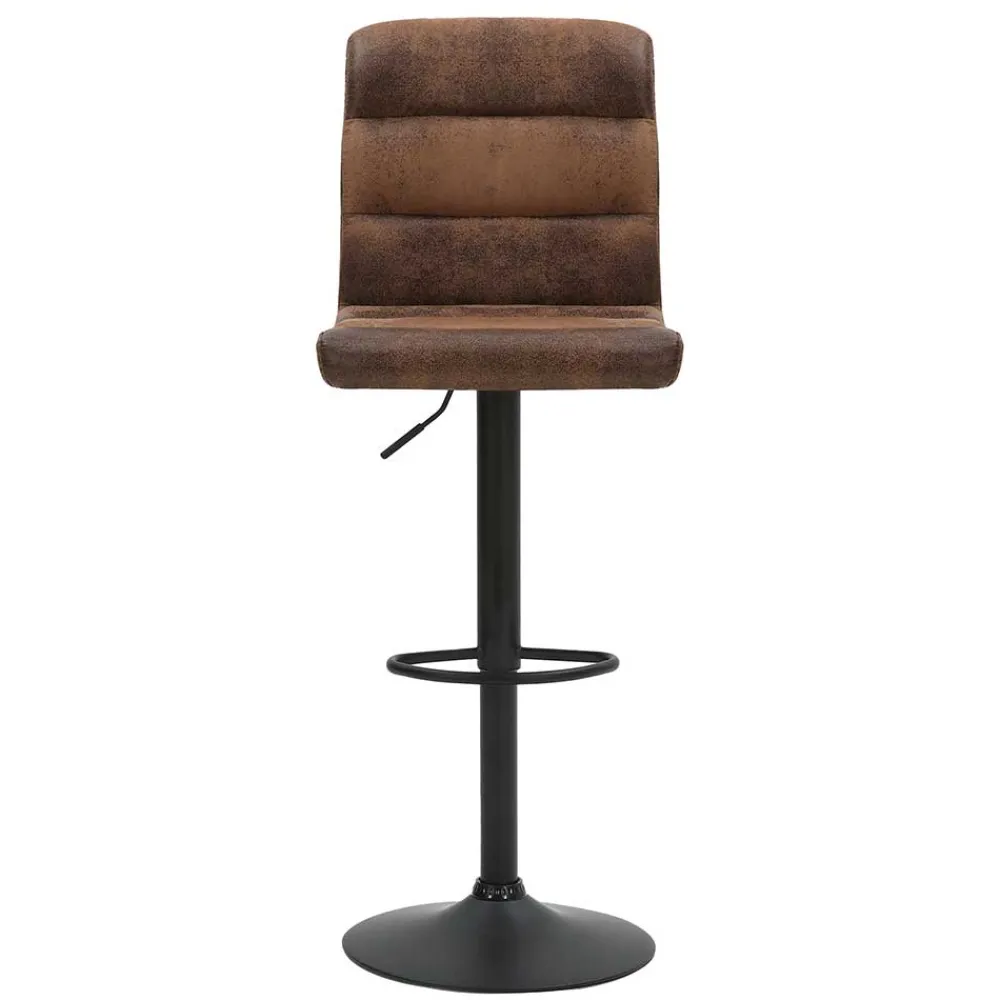 Wohnen Hocker<Barstühle in Braun Microfaser - Mivoje (2er Set)