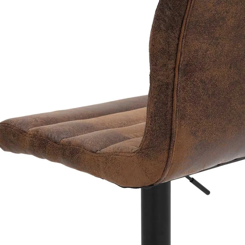 Wohnen Hocker<Barstühle in Braun Microfaser - Mivoje (2er Set)