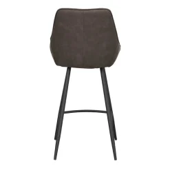 Wohnen Hocker<Barstühle in Dunkelgrau Microfaser - Ireen (2er Set)