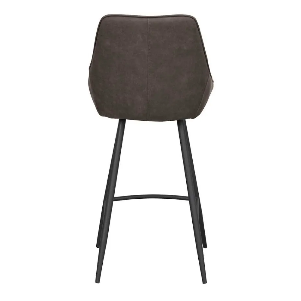 Wohnen Hocker<Barstühle in Dunkelgrau Microfaser - Ireen (2er Set)